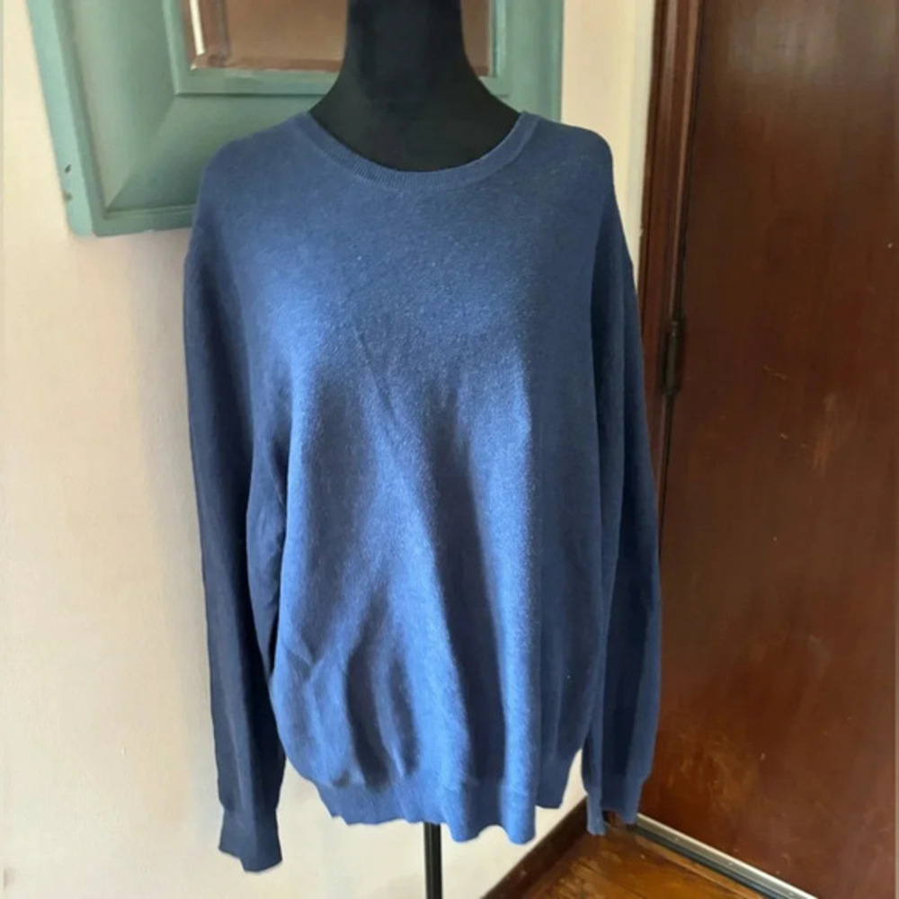 J. Crew Blue Cotton Sweater Size XXL 100% cotton great condition